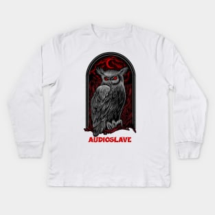 The Moon Owl Audioslave Kids Long Sleeve T-Shirt